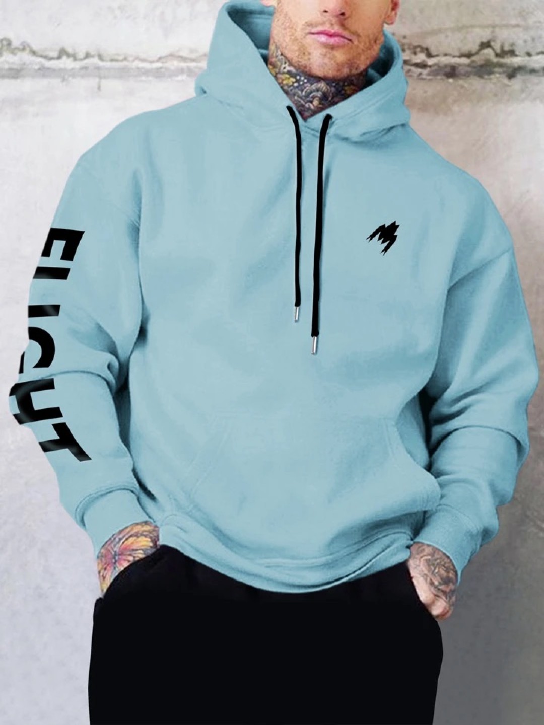 

TABADTOD Women Printed Hooded Sweatshirt, Blue
