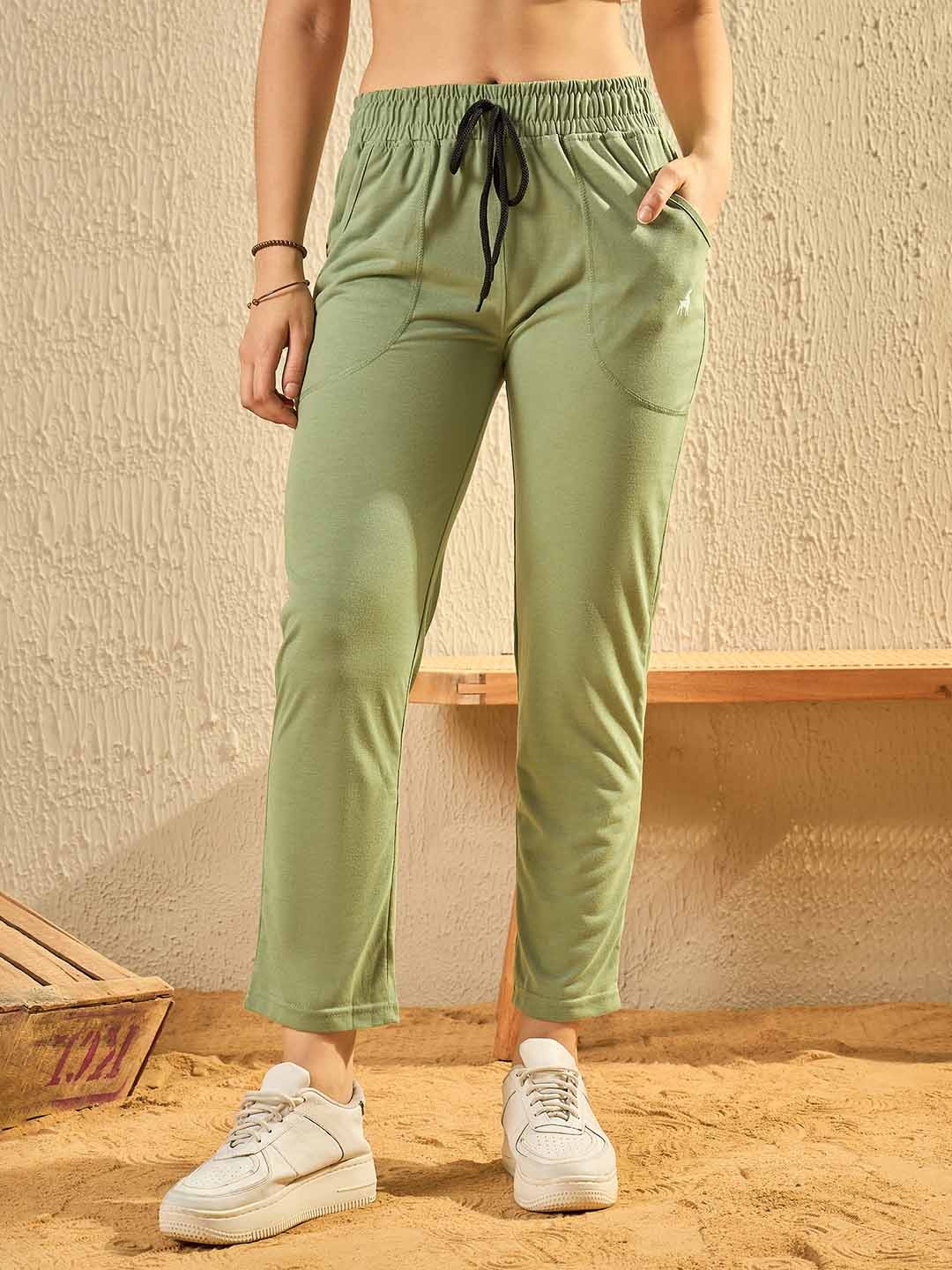 

Modeve Women Pack Of 2 Cotton Track Pants, Green