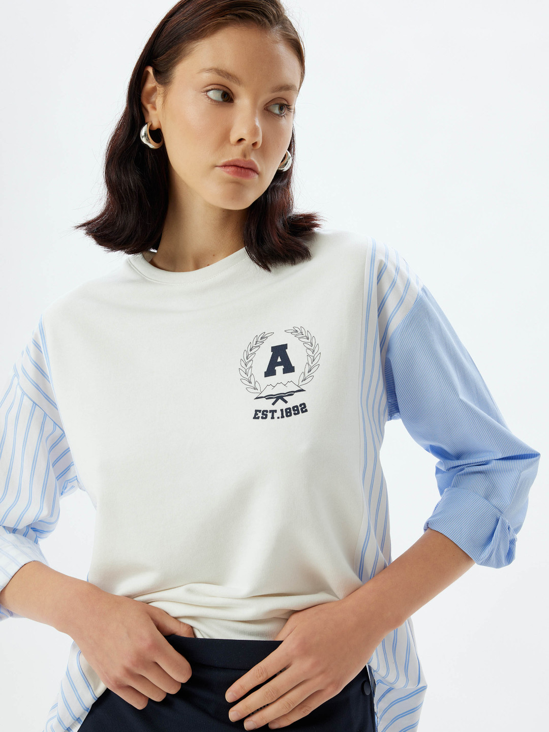 

Koton Women Round Neck Solid T-shirt, White