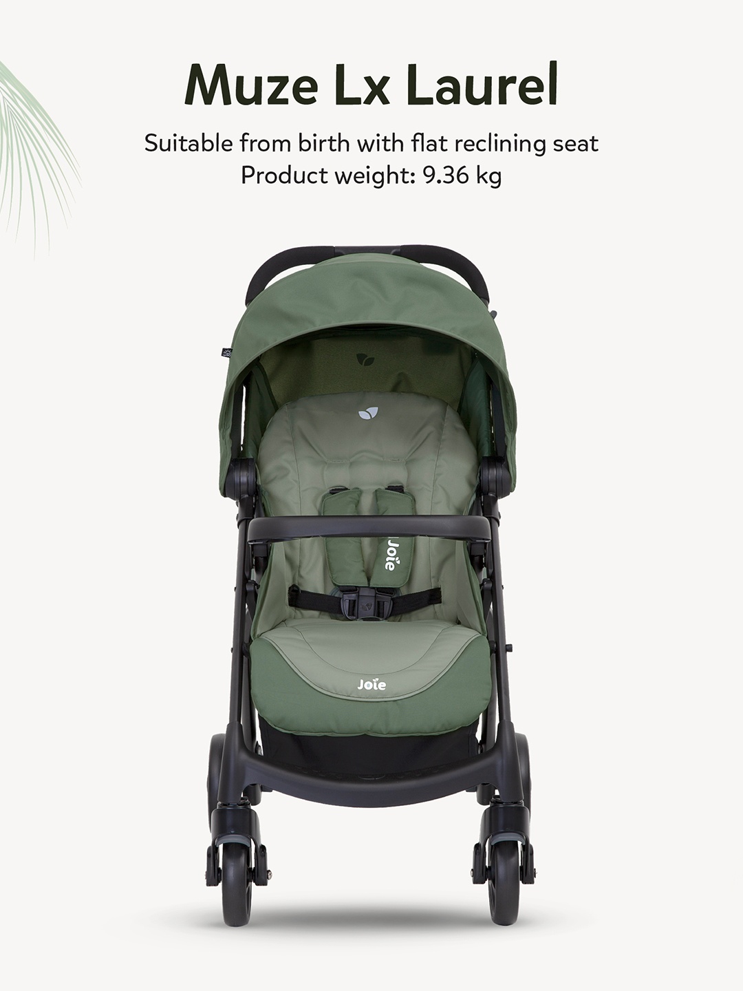 

Joie Kids Light Weight Foldable Double Stroller-17.5 kg, Green