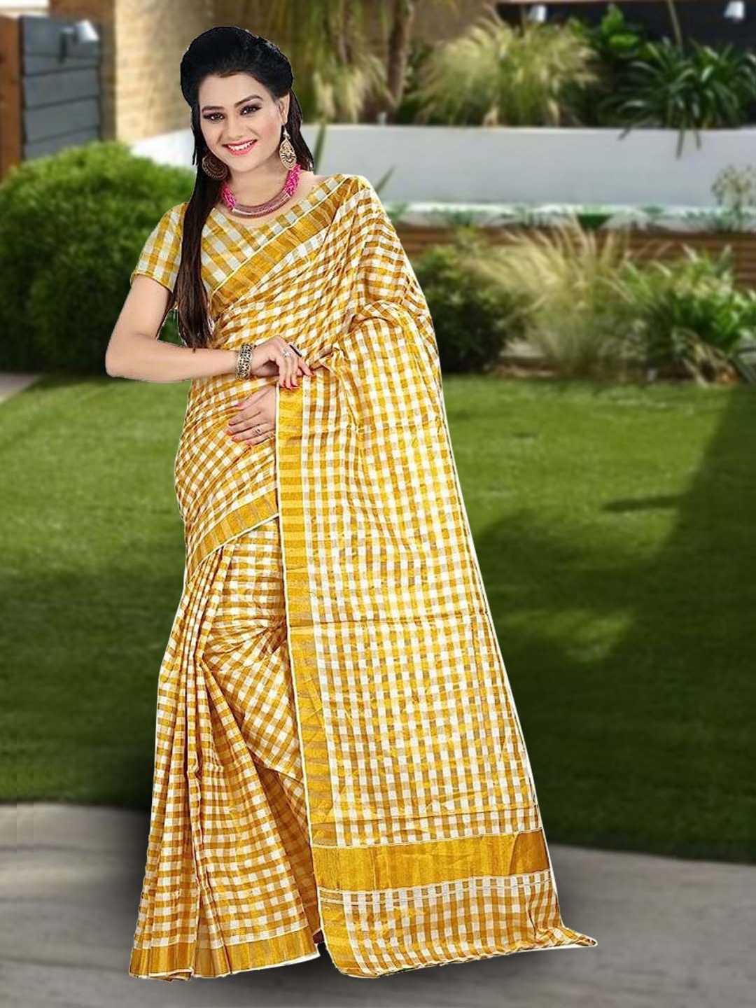 

Rst R Selvamani Tex Zari Pure Cotton Kasavu Saree, Off white