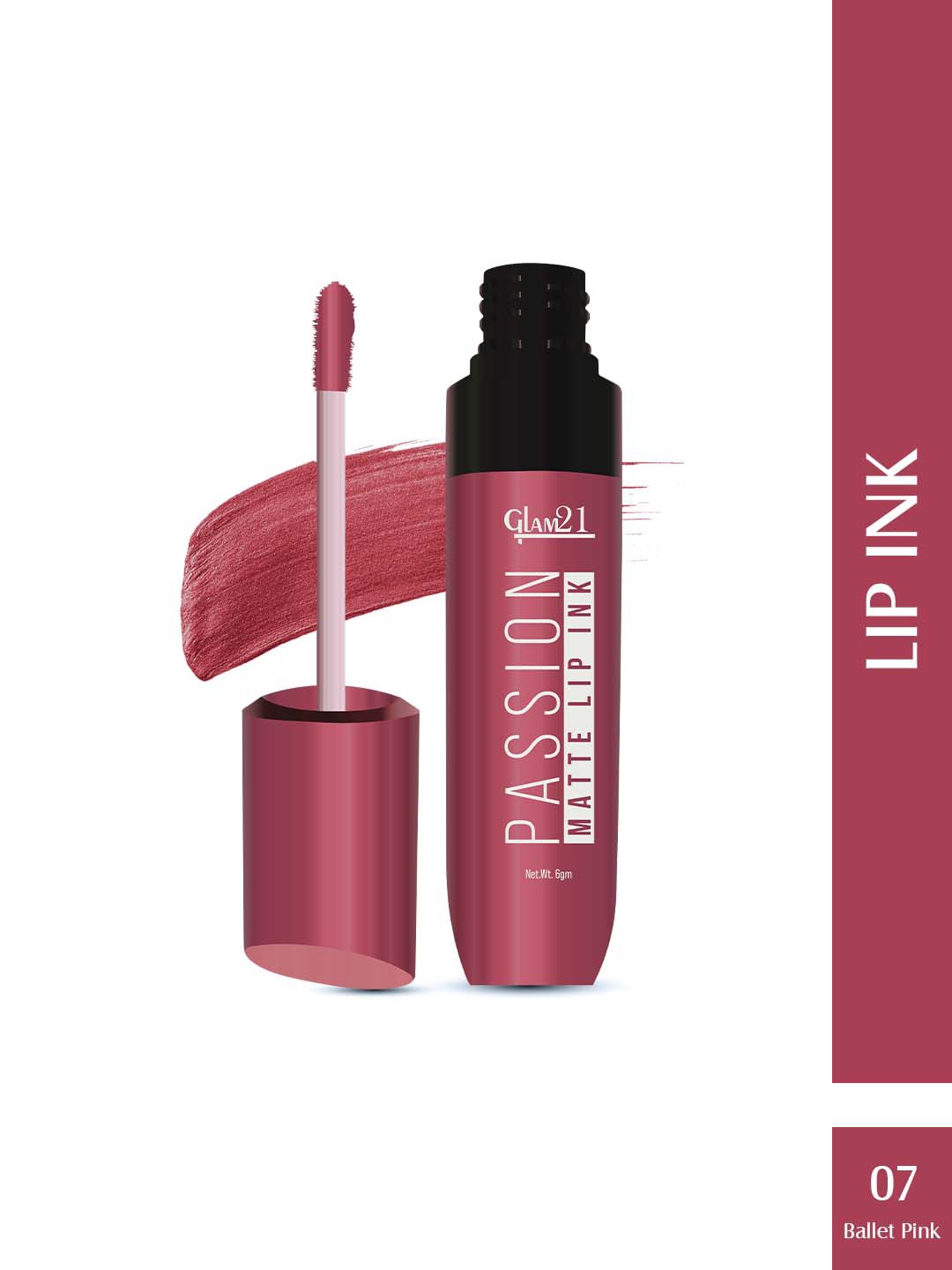 

GLAM21 Passion 12Hr Long Lasting Matte Lip Ink 6g - Ballet Pink 07