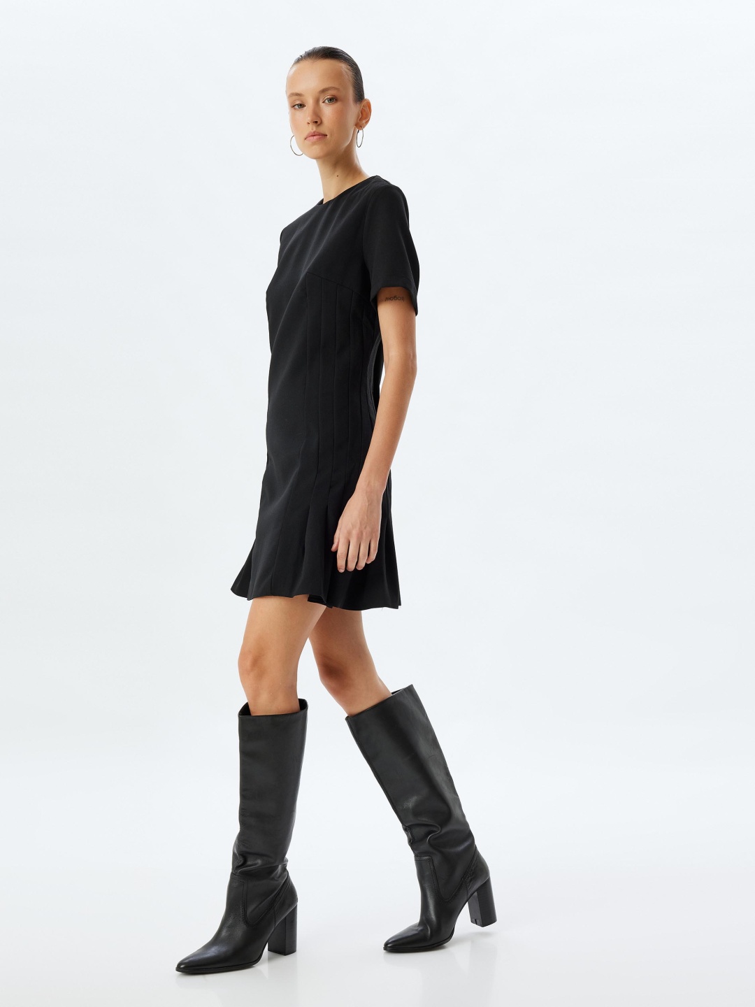 

Koton Women Drop-Waist Mini Dress, Black