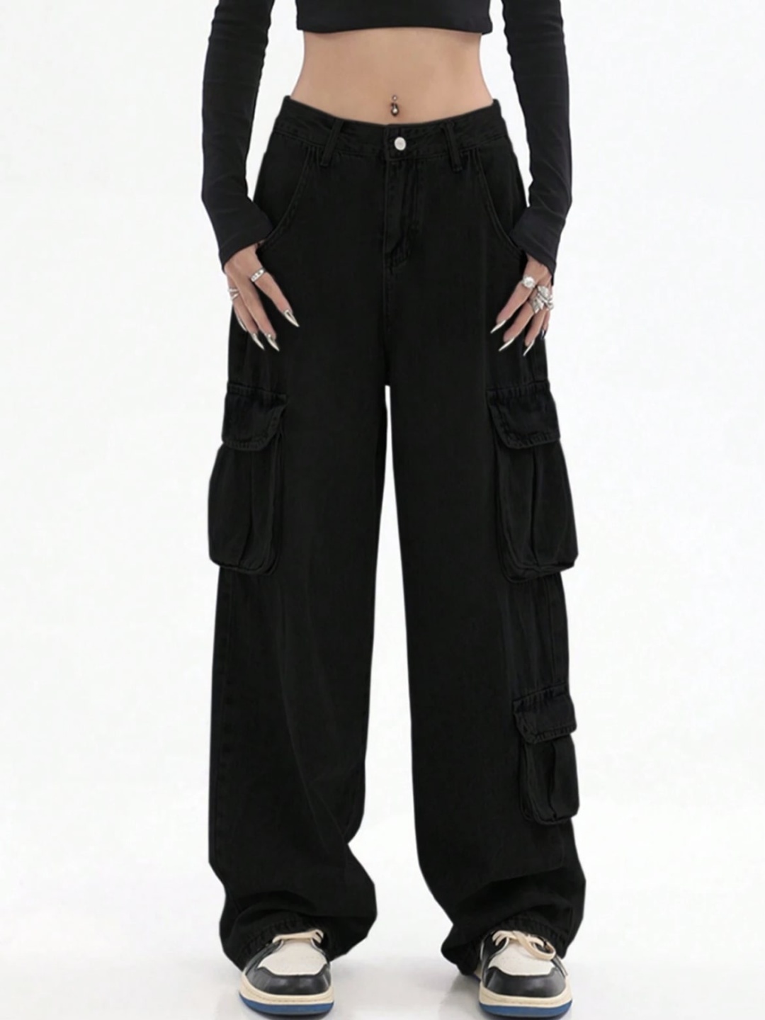 

LA CHIC PICK Women Straight-Fit Track Pants, Black