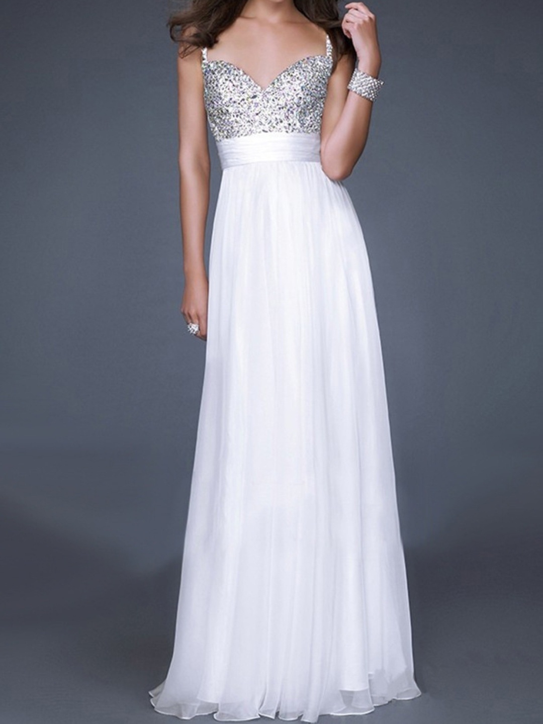 

KPOP A-Line Maxi Dress, White