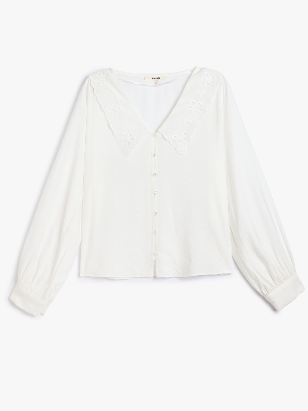 

Koton Women Solid Spread Collar Casual Shirt, Off white