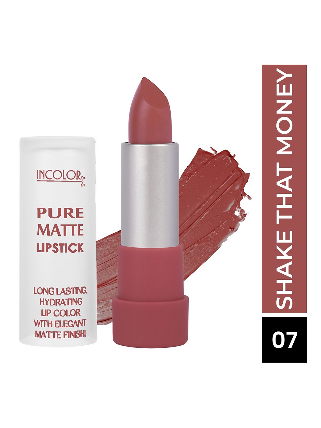 

INCOLOR Long Lasting & Hydrating Pure Matte Lipstick - Socialite 12, Maroon