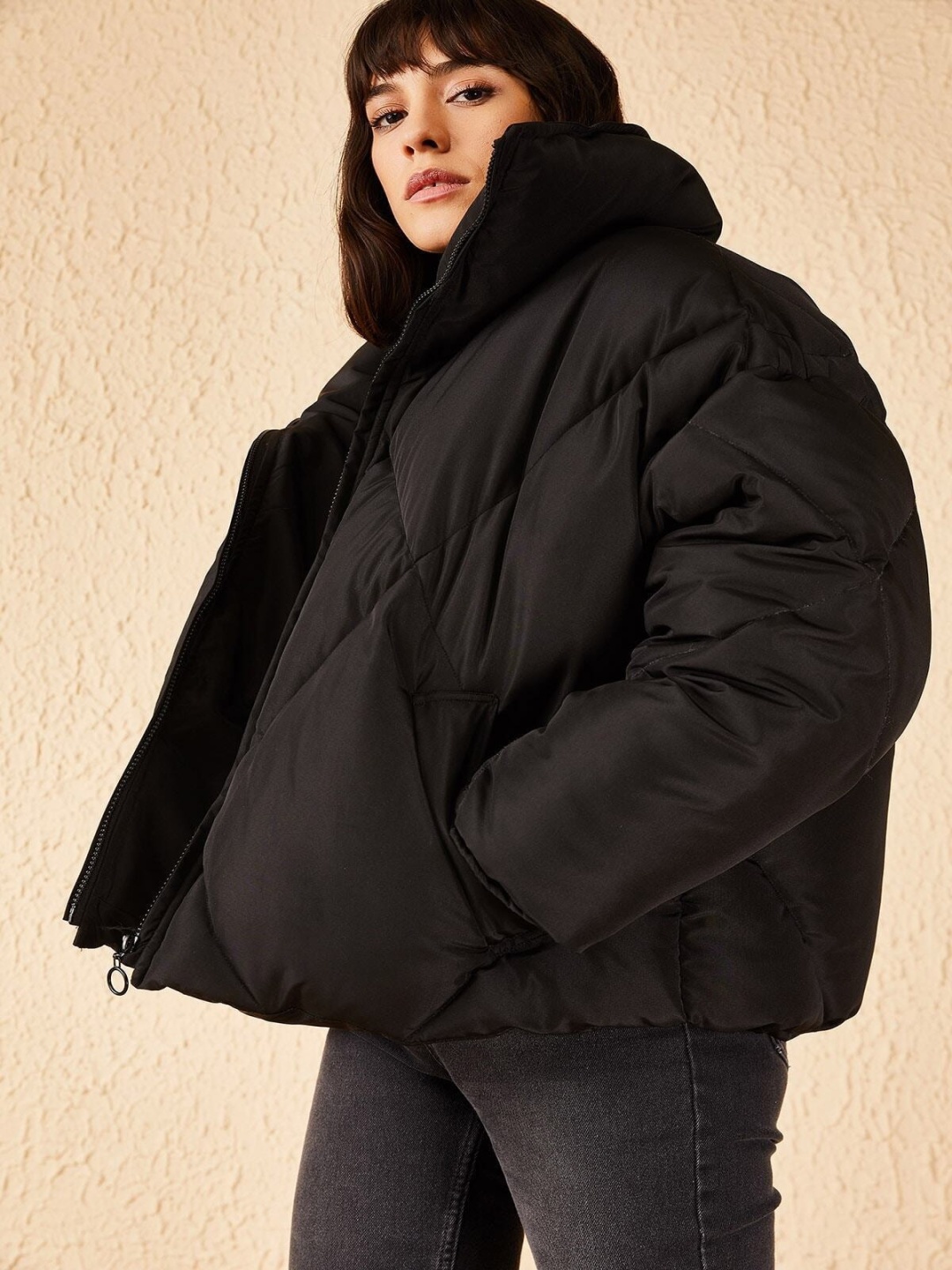 

BIANCO LUCCI Hooded Padded Jacket, Black