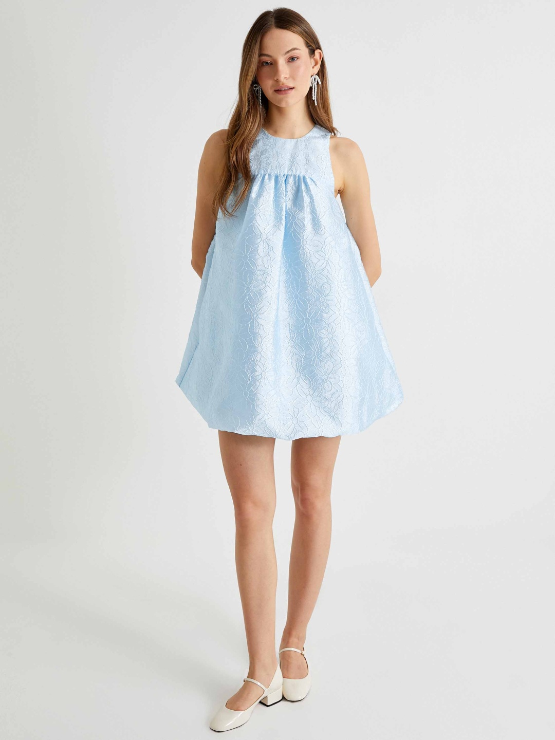 

Koton Women Self Design A-Line Dress, Blue