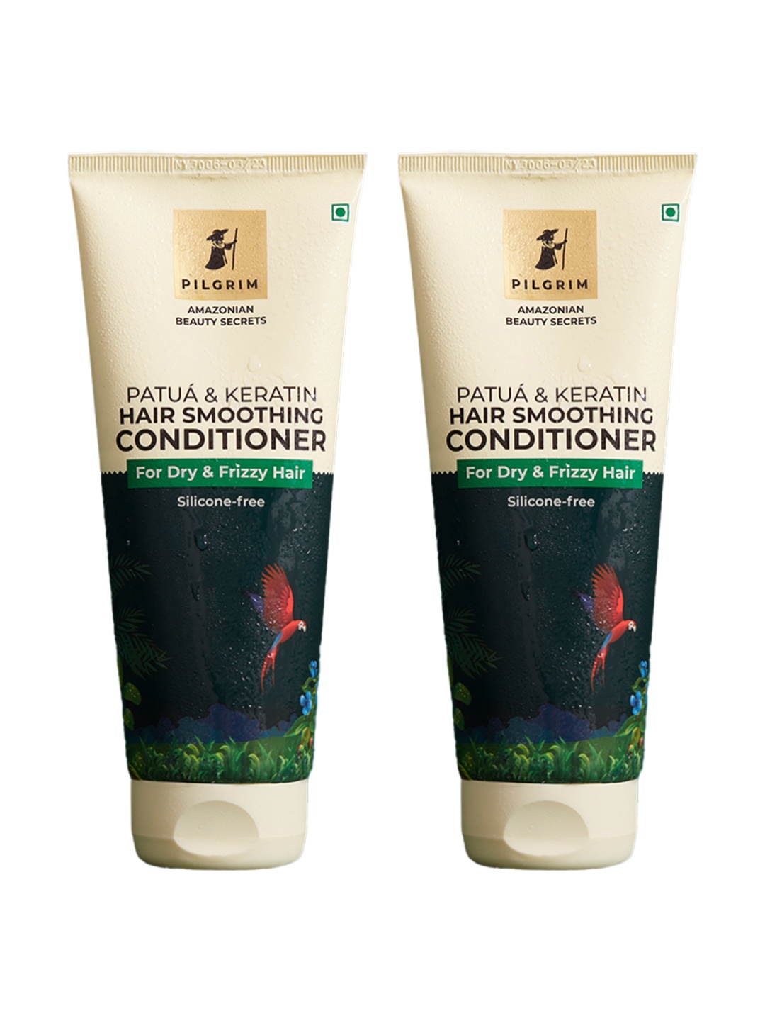 

Pilgrim Set of 2 Patua & Keratin Hair Smoothing Conditioner - 200ml Each, Green