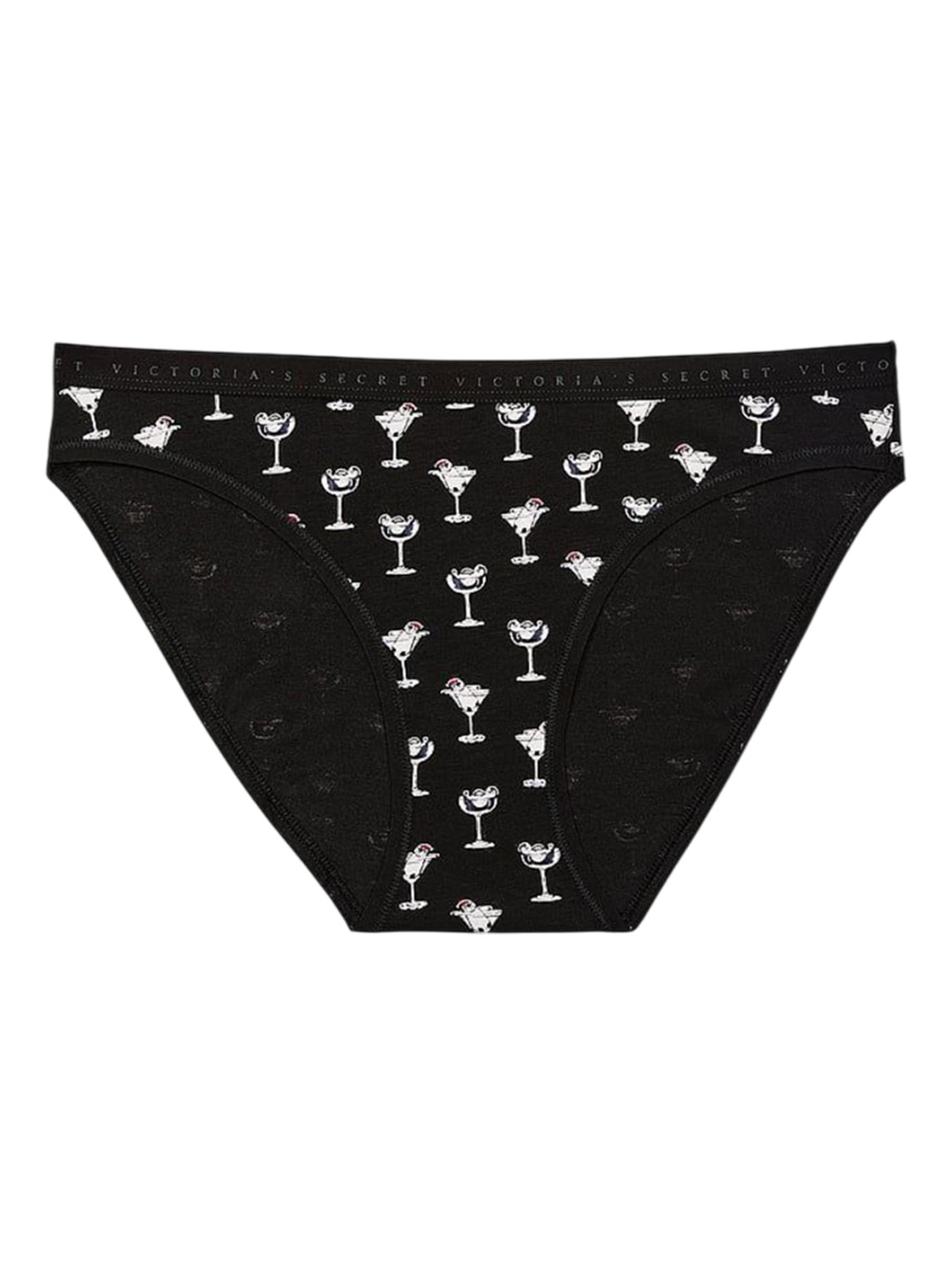 

Victoria's Secret Women Printed Stretch Cotton Bikini Brief 112448556FV2, Black
