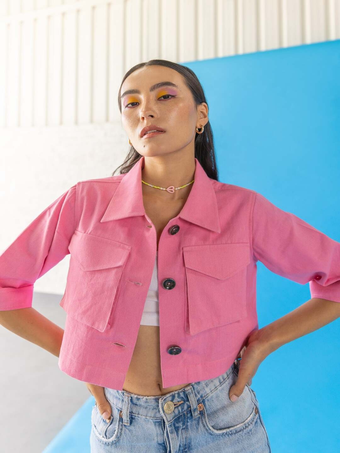 

Fancy Pastels Women Solid Spread Collar Cotton Casual Shirt, Pink