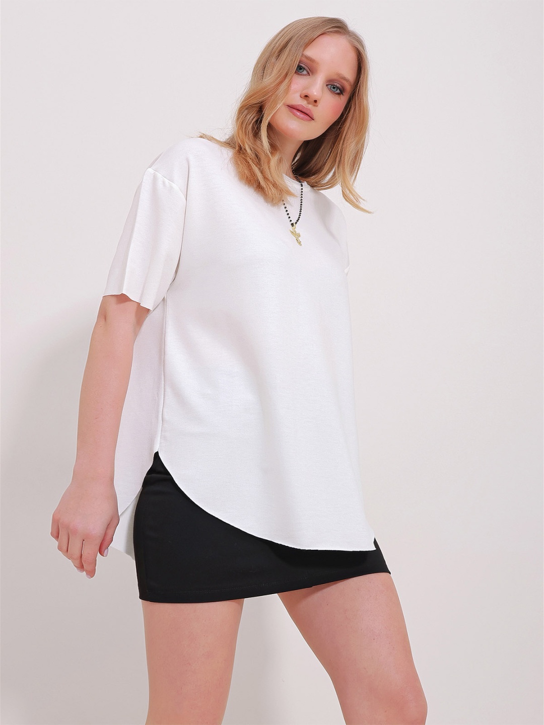 

Trend Alacati stili Women Polo Collar Pockets T-shirt, Na