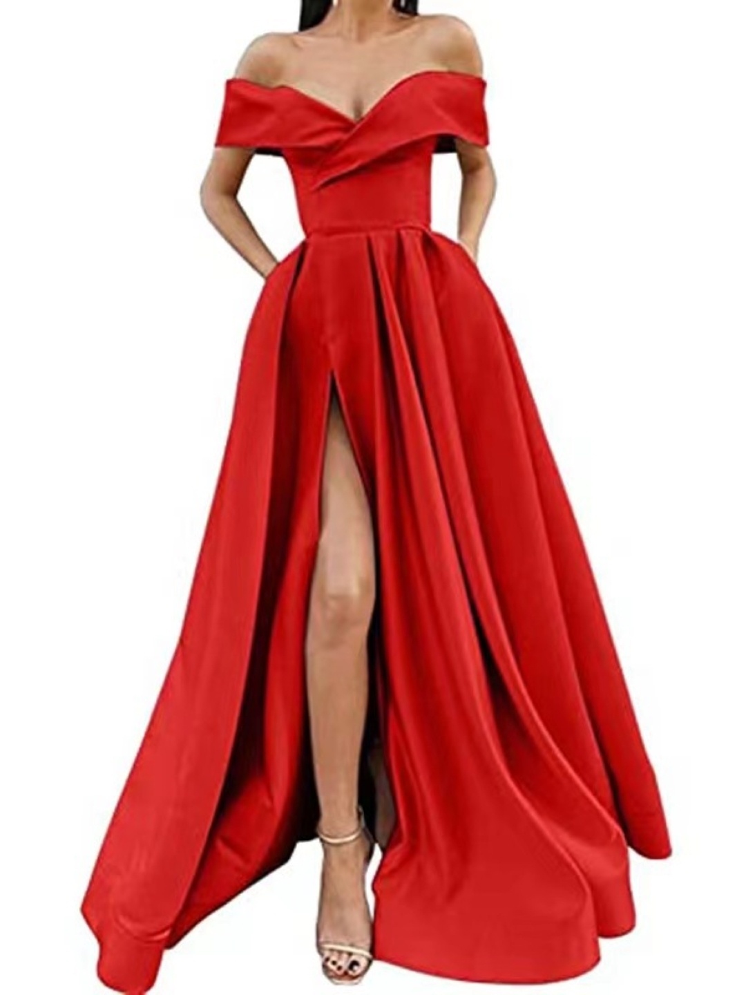 

KPOP A-Line Maxi Dress, Red