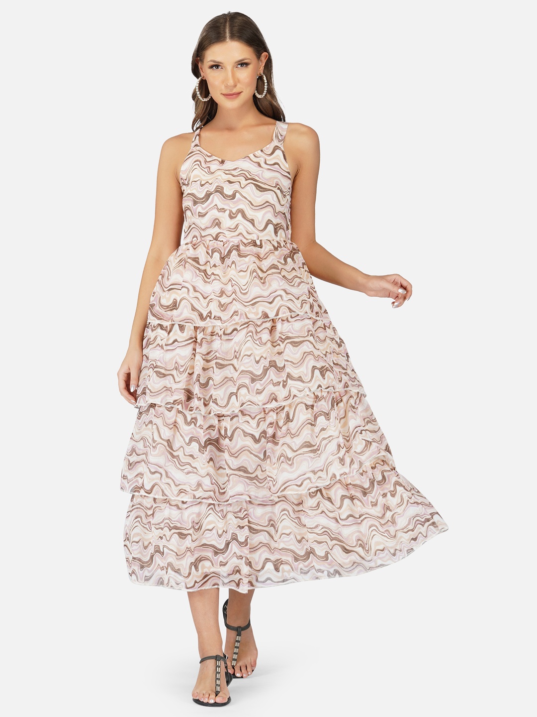 

Street22 Floral Print Chiffon Fit & Flare Maxi Dress, Pink