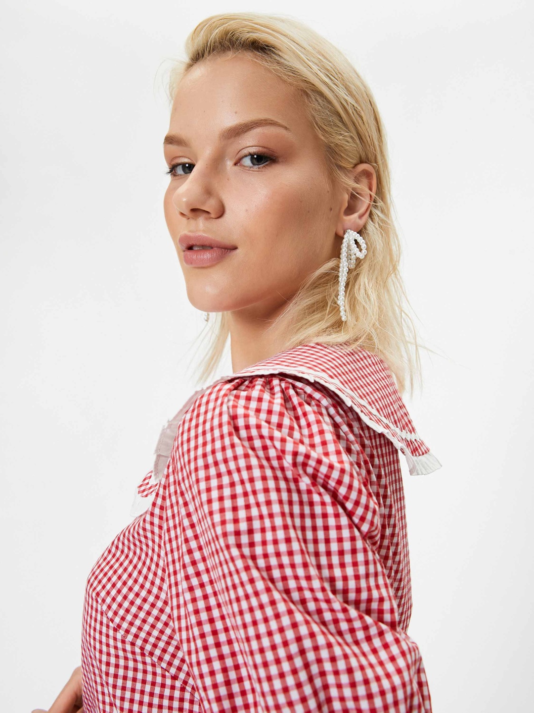 

Koton Women Gingham Checks Opaque Checked Casual Shirt, Red