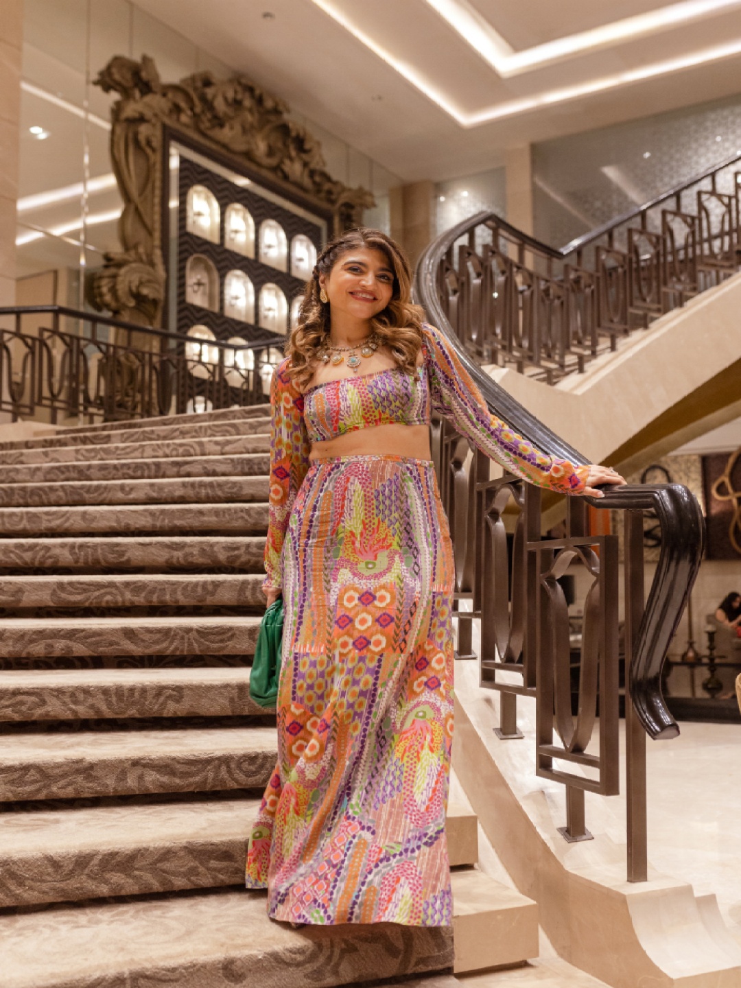 

PS PRET BY PAYAL SINGHAL Print Extended Sleeves Crepe Top, Multi