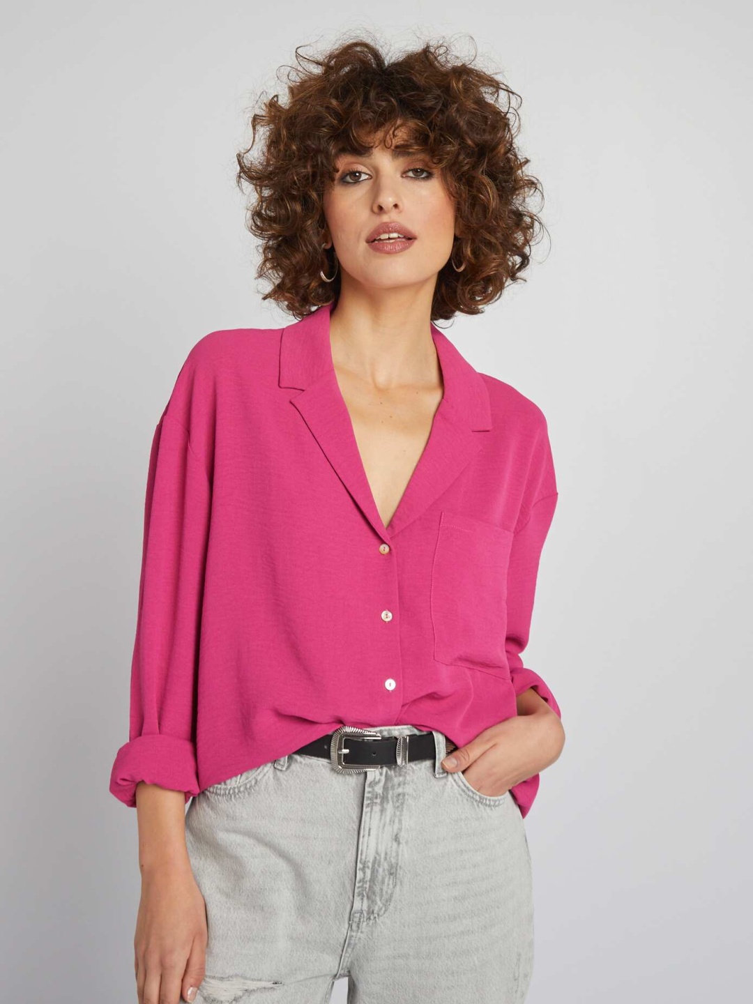 

KIABI Women Opaque Casual Shirt, Pink