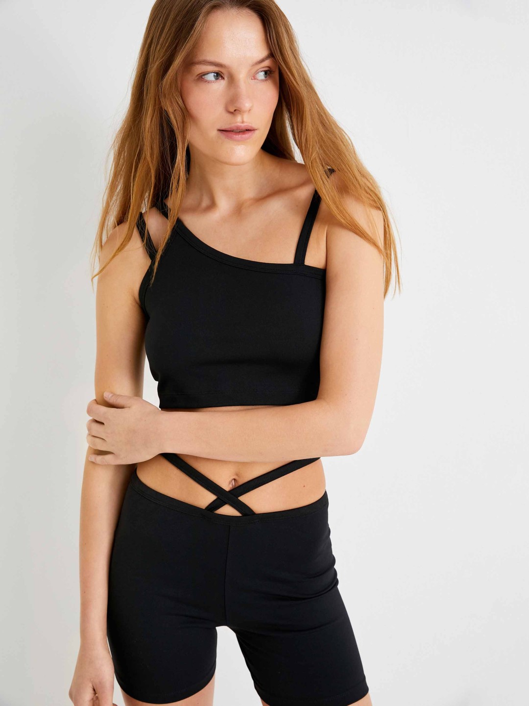 

Koton Women Sleeveless Crop Top, Black