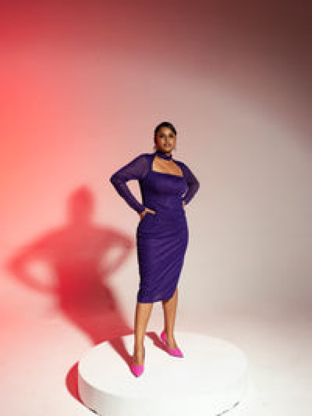 

Lea Clothing Co. Square Neck Bodycon Dress, Purple