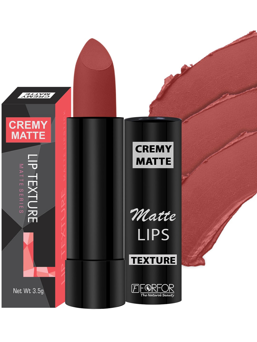 

FORFOR Creamy Matte Long Lasting Lipstick with Jojoba Oil & Vitamin E - Rust Orange 73