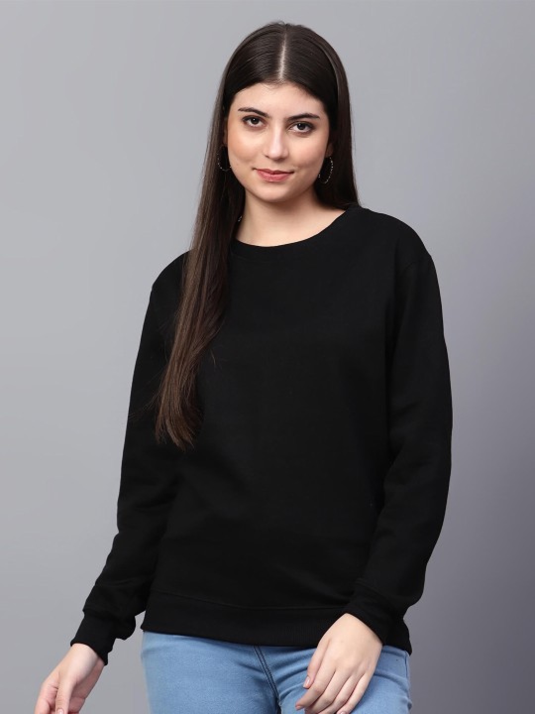 

TABADTOD Women Sweatshirt, Black