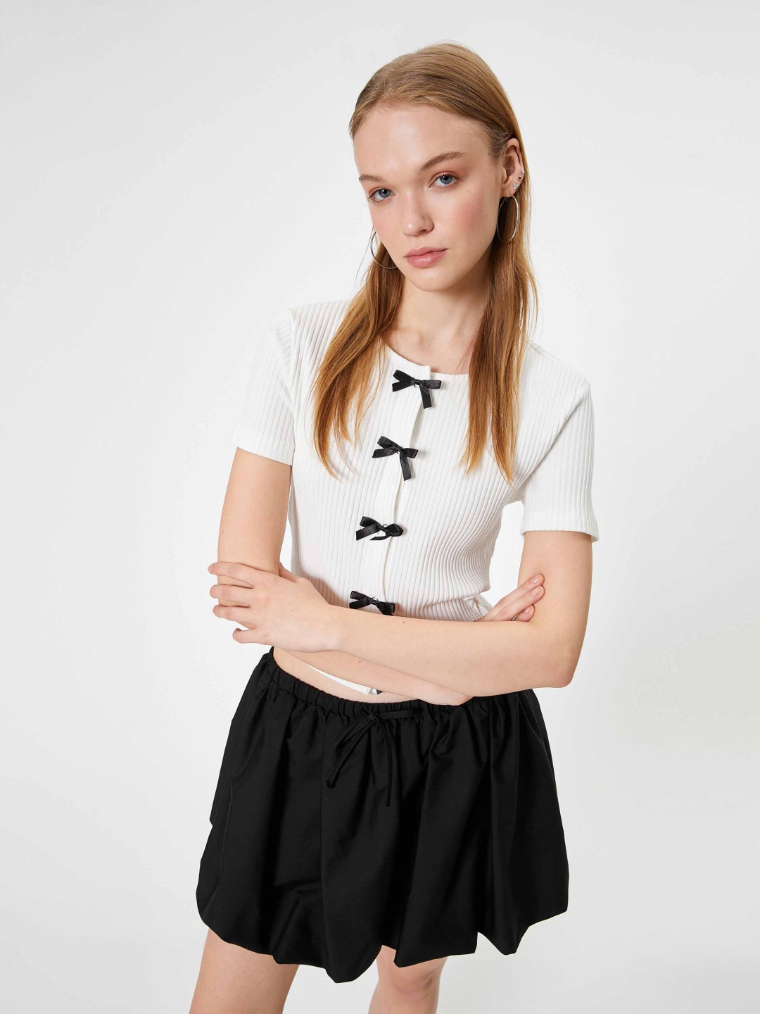 

Koton Cotton Crop Top, White