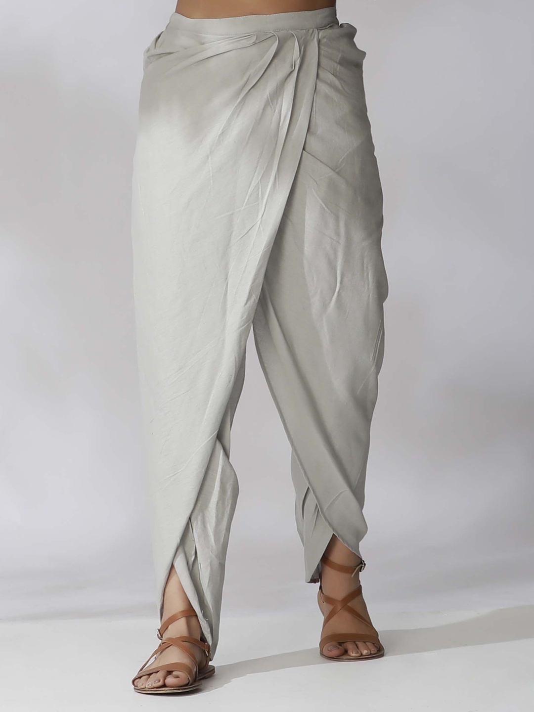 

TJORI Women Cotton Dhoti Pants, Grey