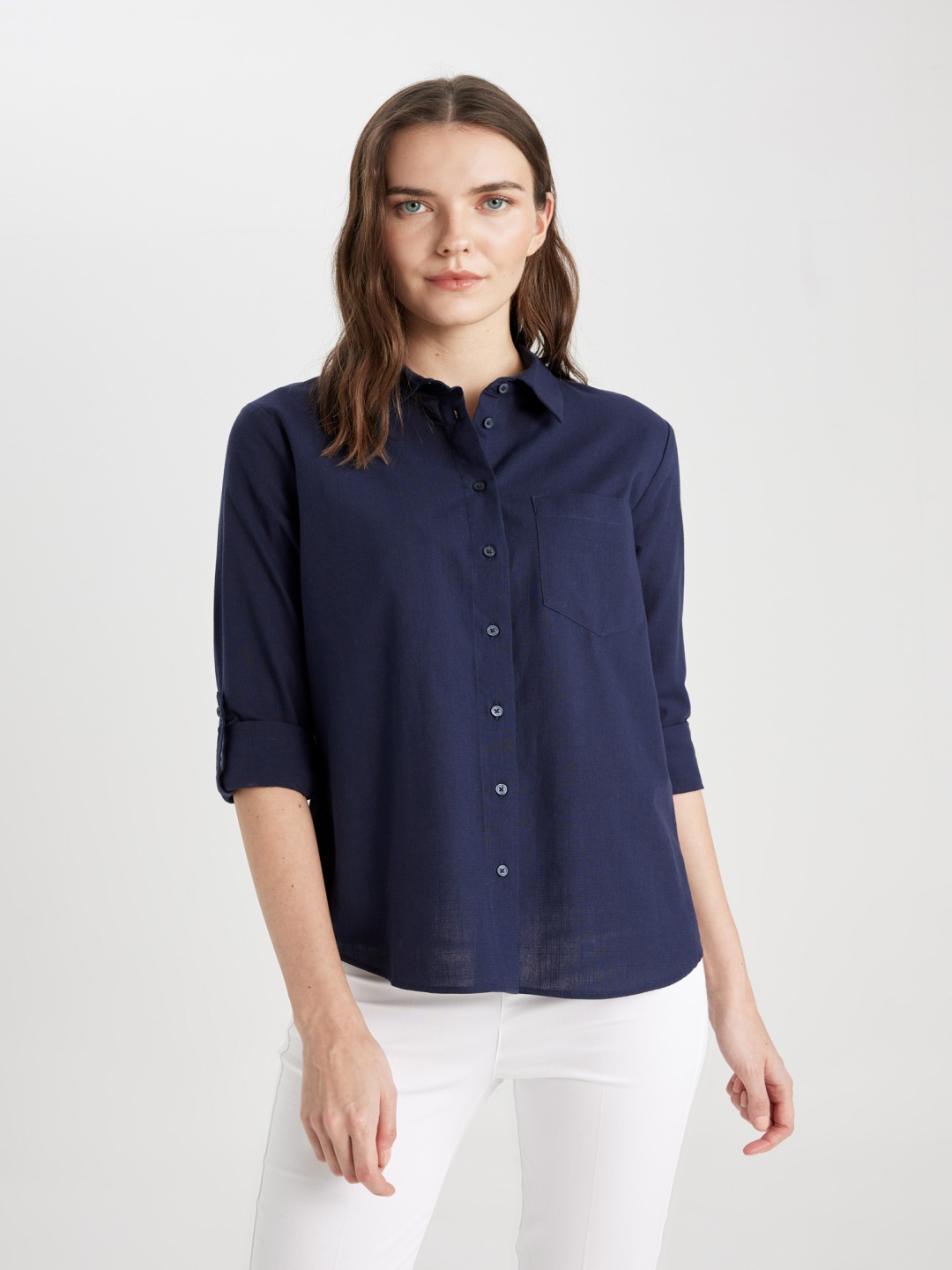

DeFacto Women Opaque Casual Shirt, Na
