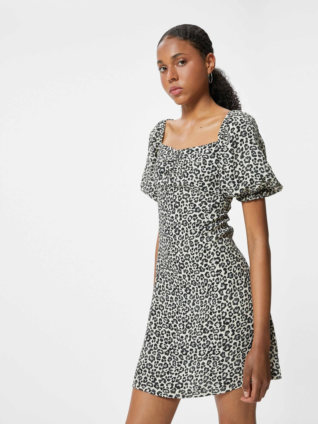 

Koton Women Animal Printed Sheath Dress, Black