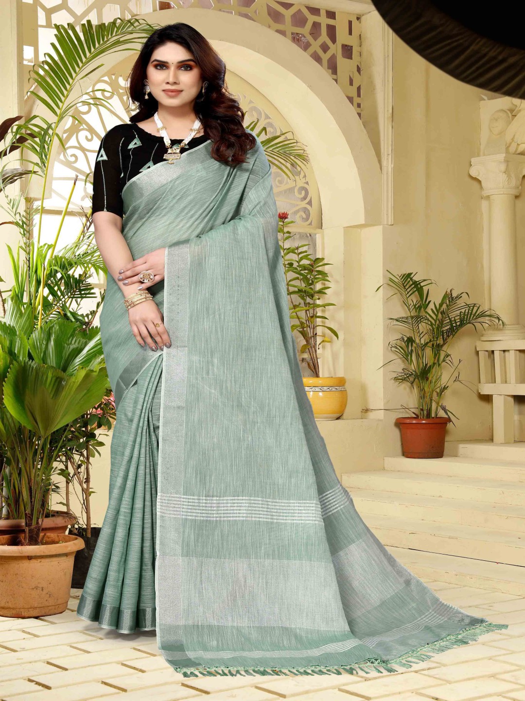 

VIRICA Zari Saree, Green