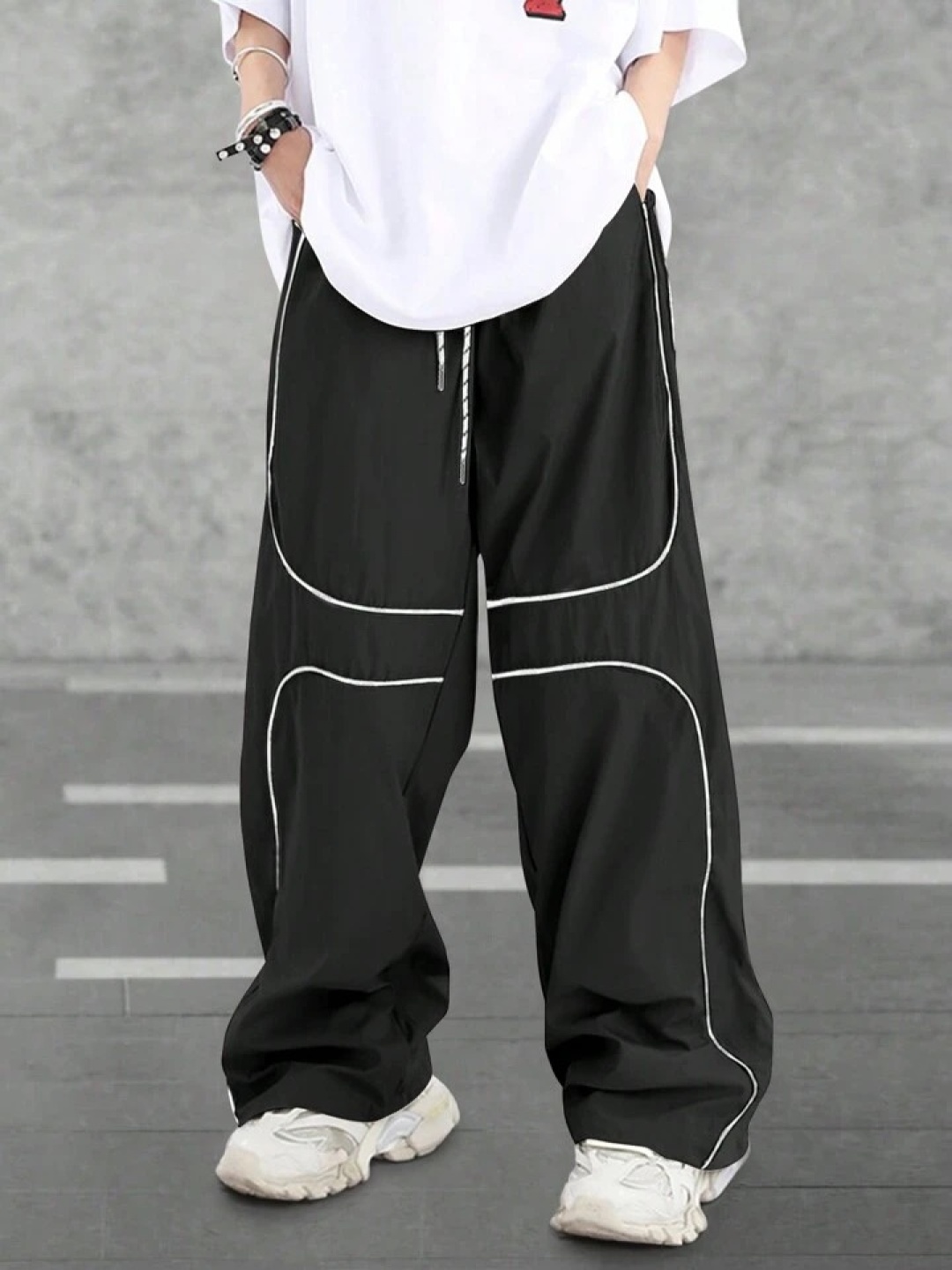 

TABADTOD Women Relaxed Loose Fit Trousers, Black