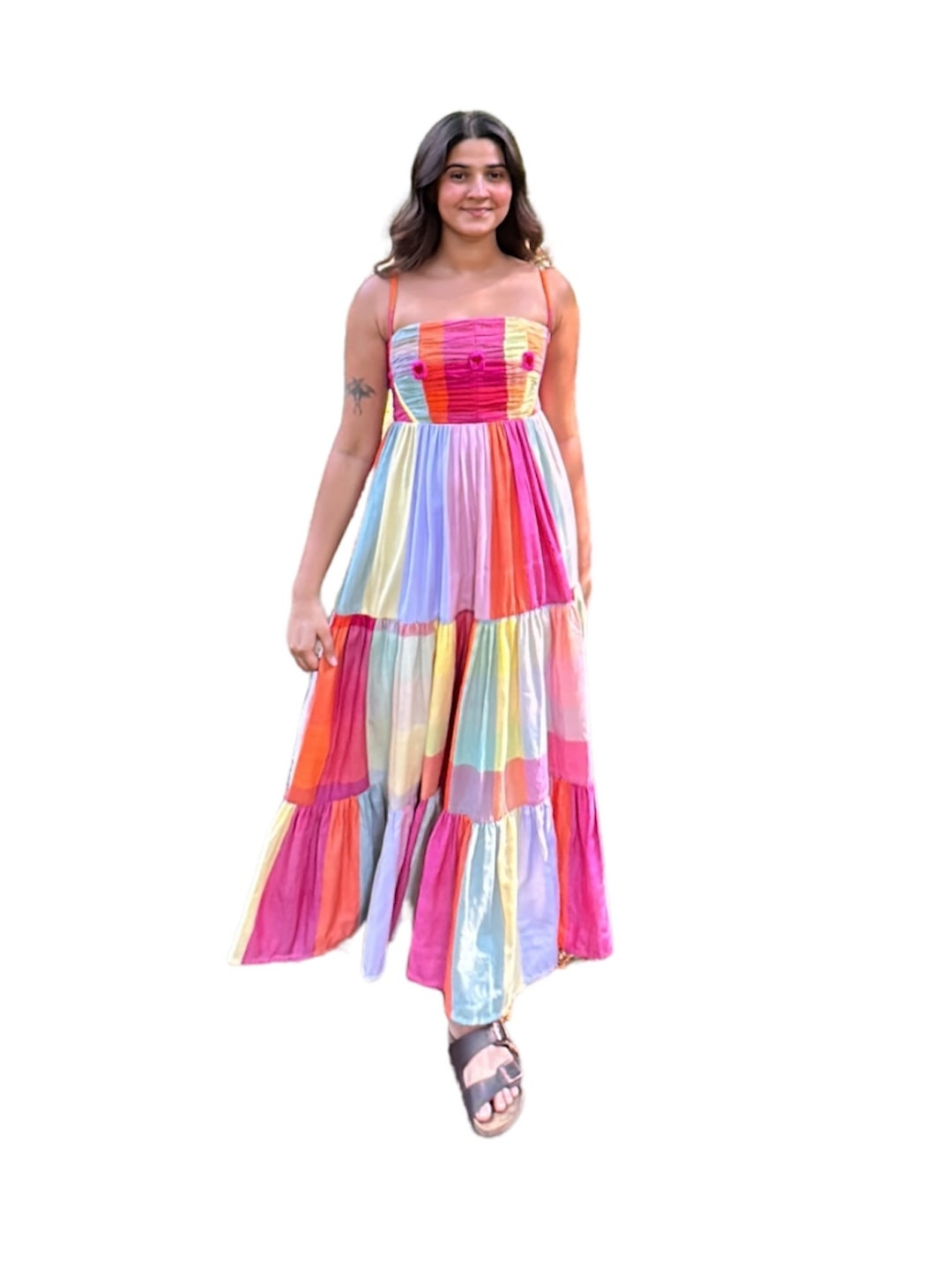 

LABEL SUGAR Women Shoulder Straps Maxi Dress, Pink