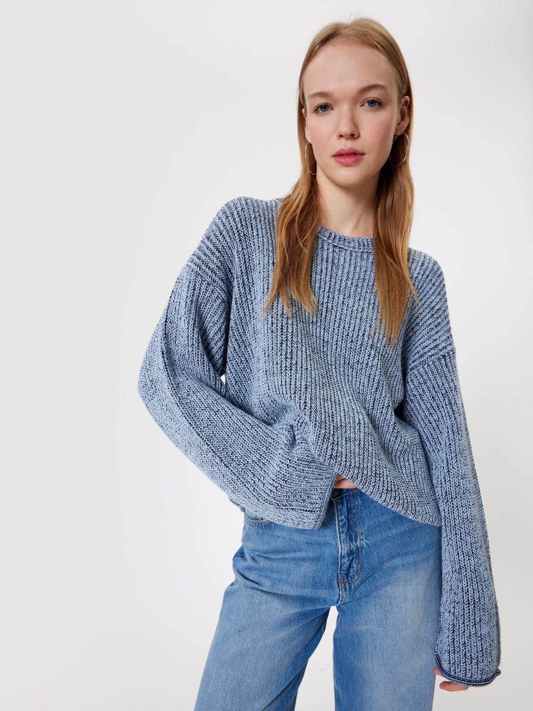 

Koton Women Cable Knit Pullover, Blue
