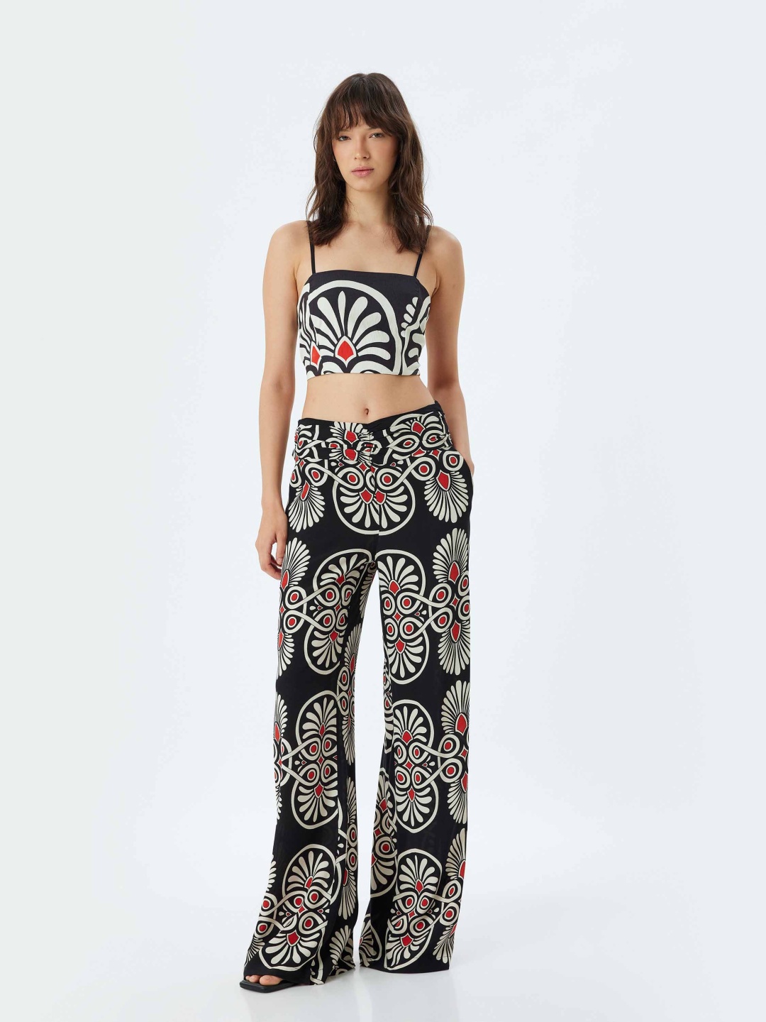 

Koton Print Crop Top, Black