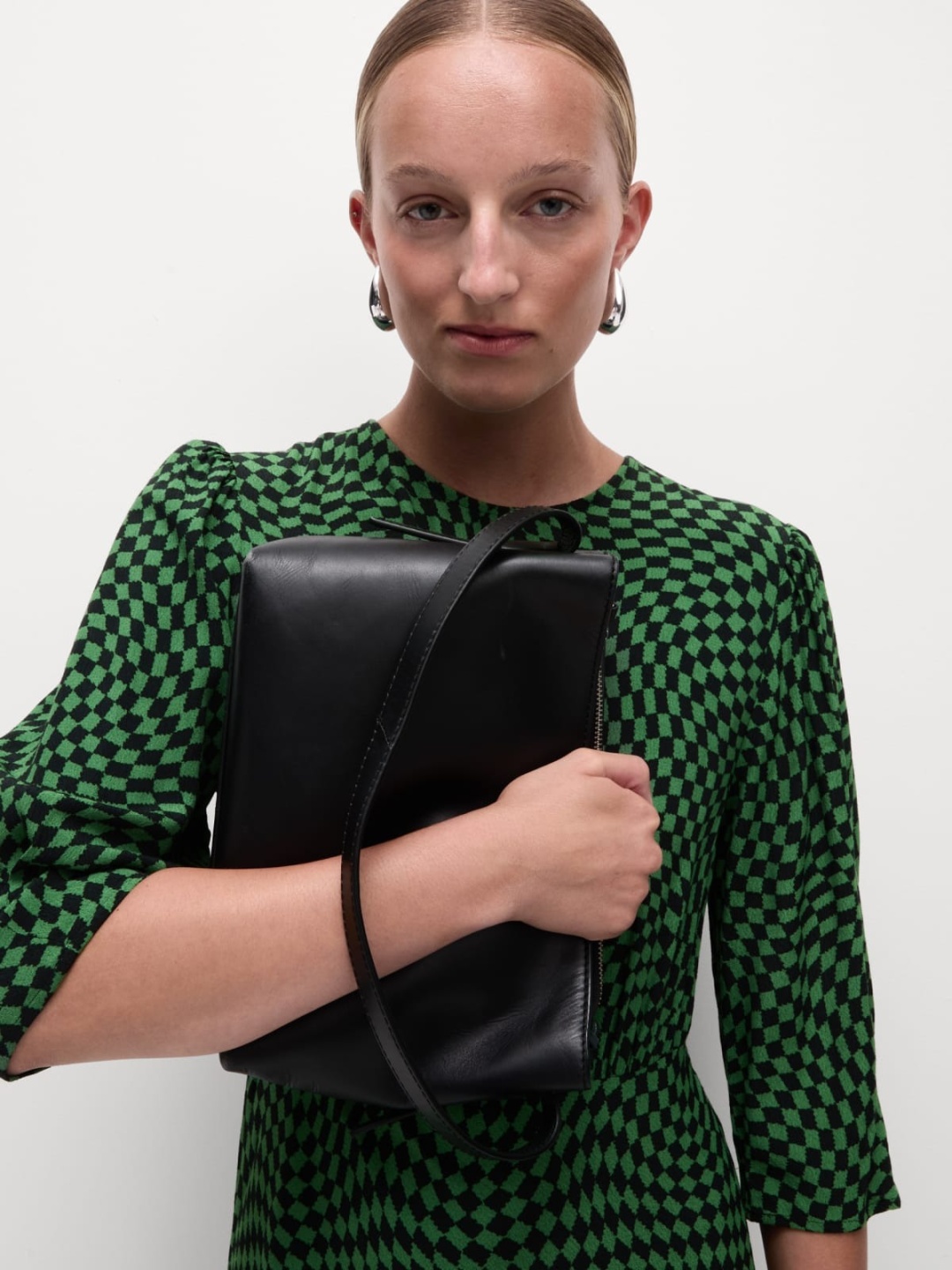 

Marks & Spencer Checked A-Line Dress, Green