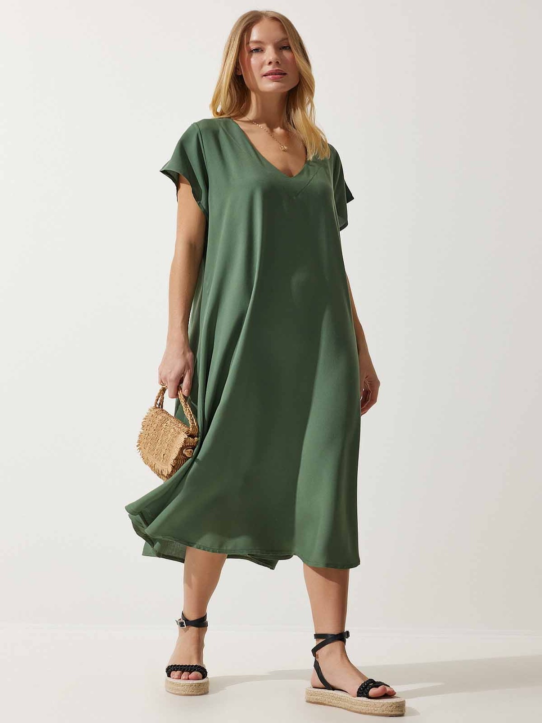 

Happiness istanbul A-Line Midi Dress, Green