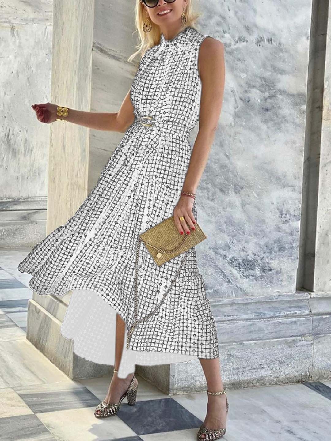 

StyleCast Shirt Collar Fit & Flare Midi Dress, White
