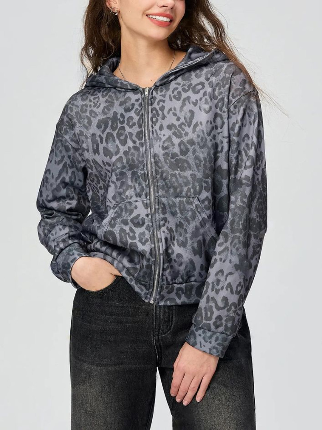 

LULU & SKY Women without Longline Sporty Jacket, Grey