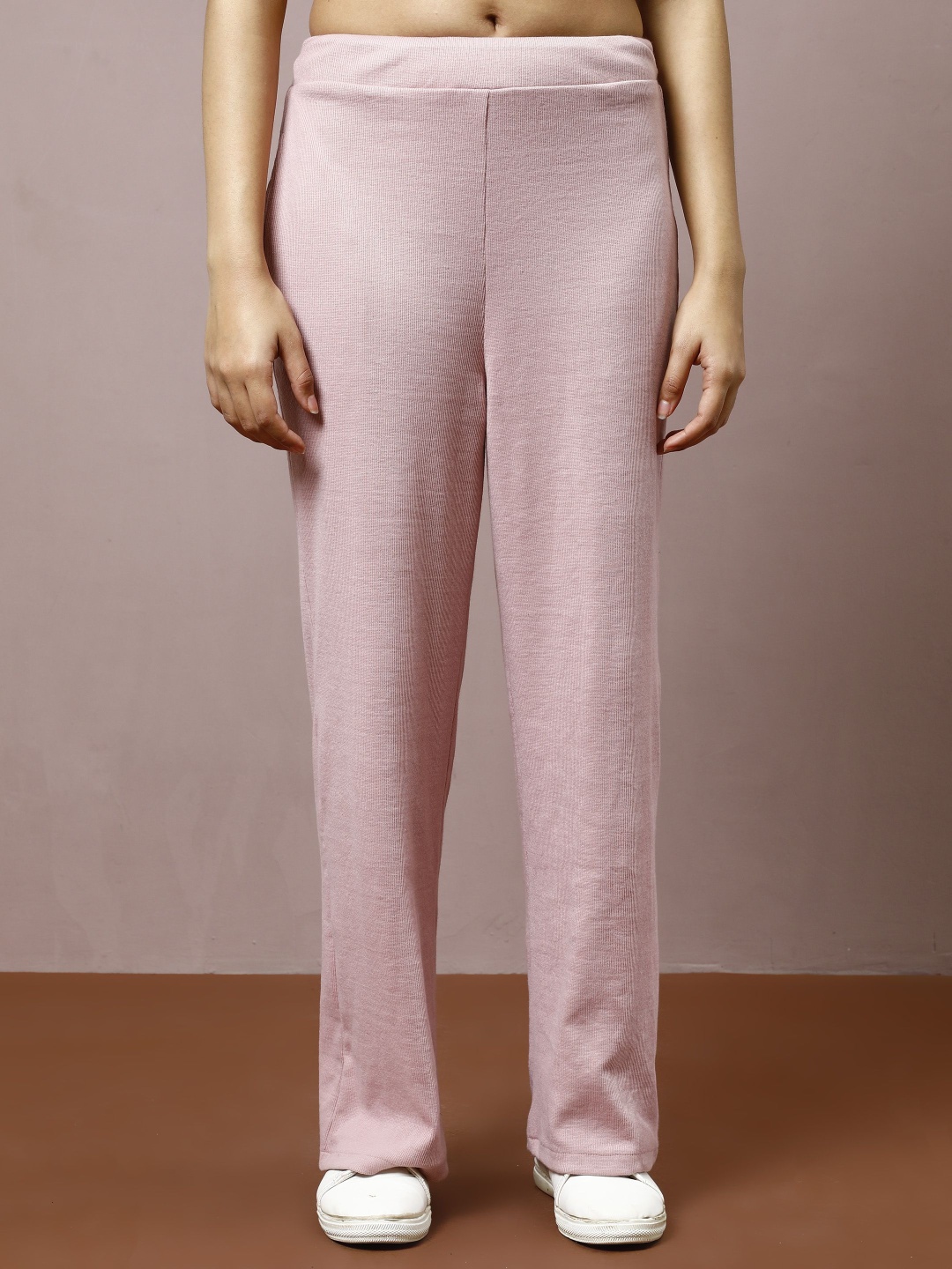 

Athena Women Relaxed Straight Leg Easy Wash Wide Leg Trousers, Pink