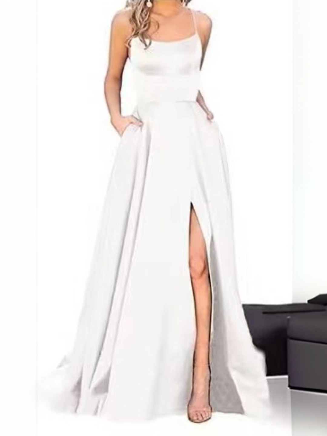 

StyleCast Shoulder Straps Maxi Dress, White
