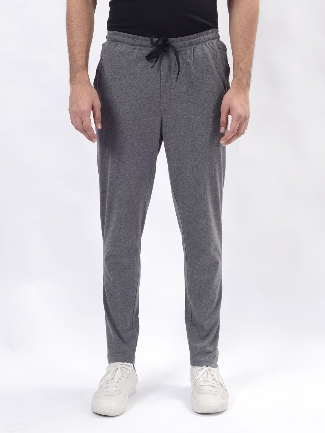 

JADE BLUE Men Mid-Rise Regular Fit Track Pant, Grey melange