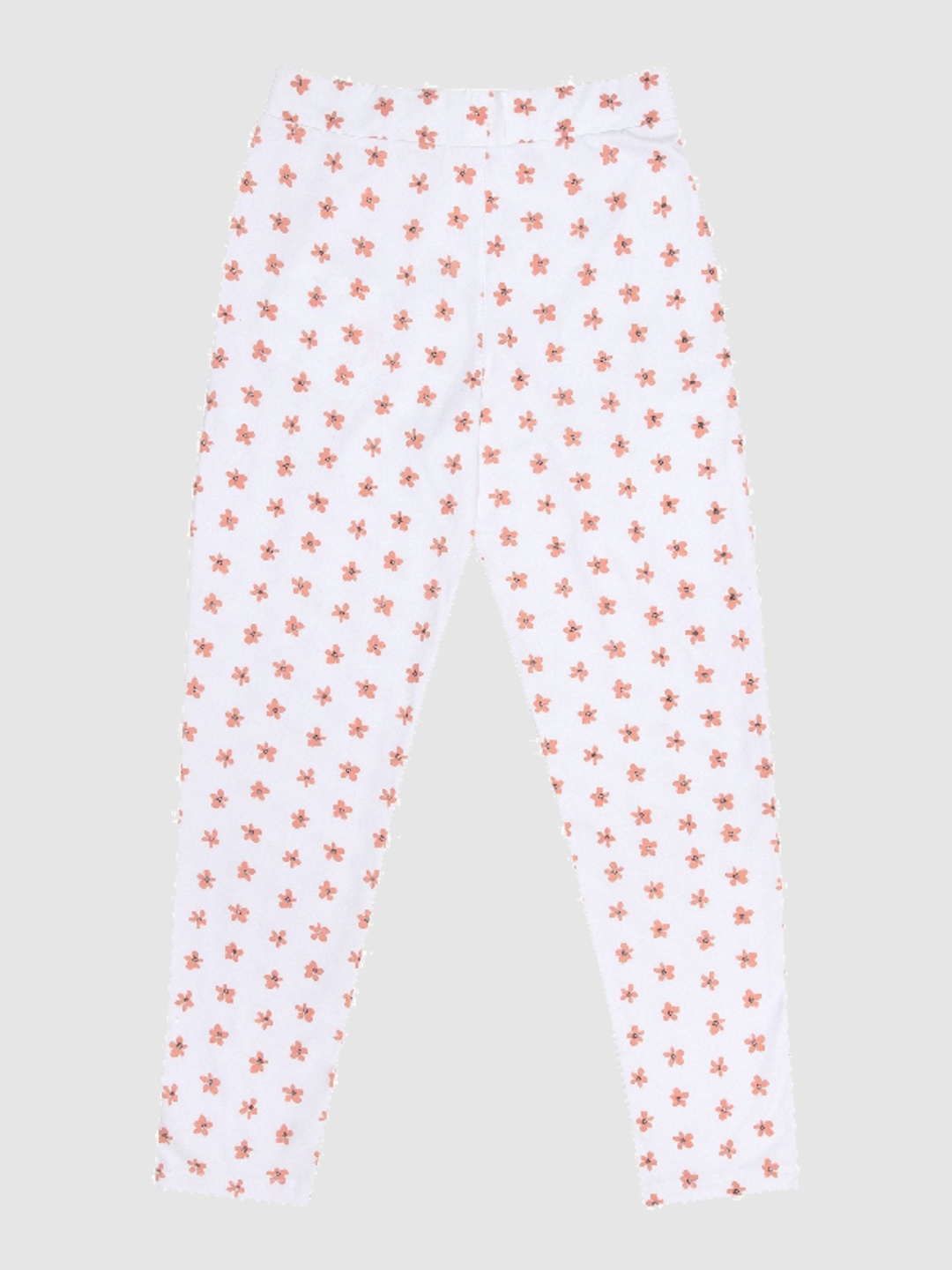 

PROTEENS Women Printed Pure Cotton Mid Rise Straight Lounge Pants, White