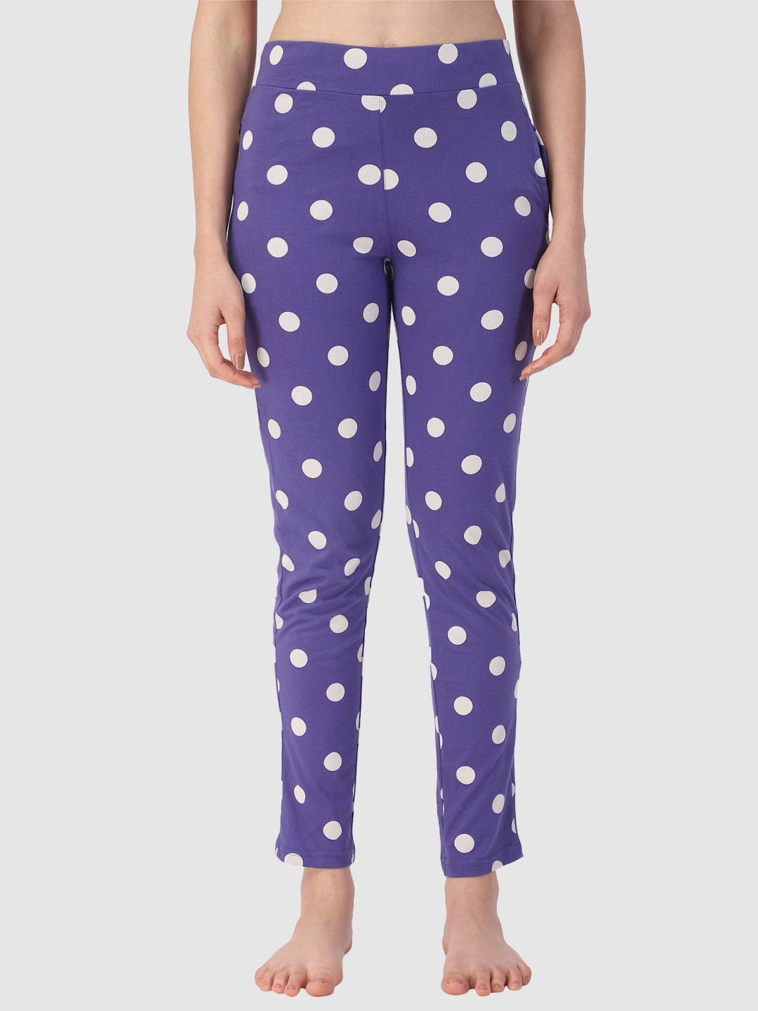 

PROTEENS Women Printed Cotton Mid Rise Lounge Pants, Blue