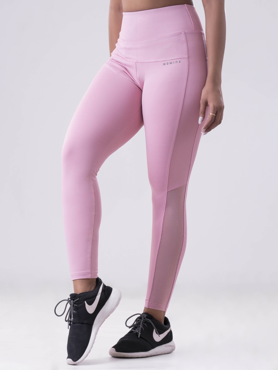 

WOMINK Women Roxymesh High-Rise Ankle-Length Rapid Dry Gym Tights, Pink