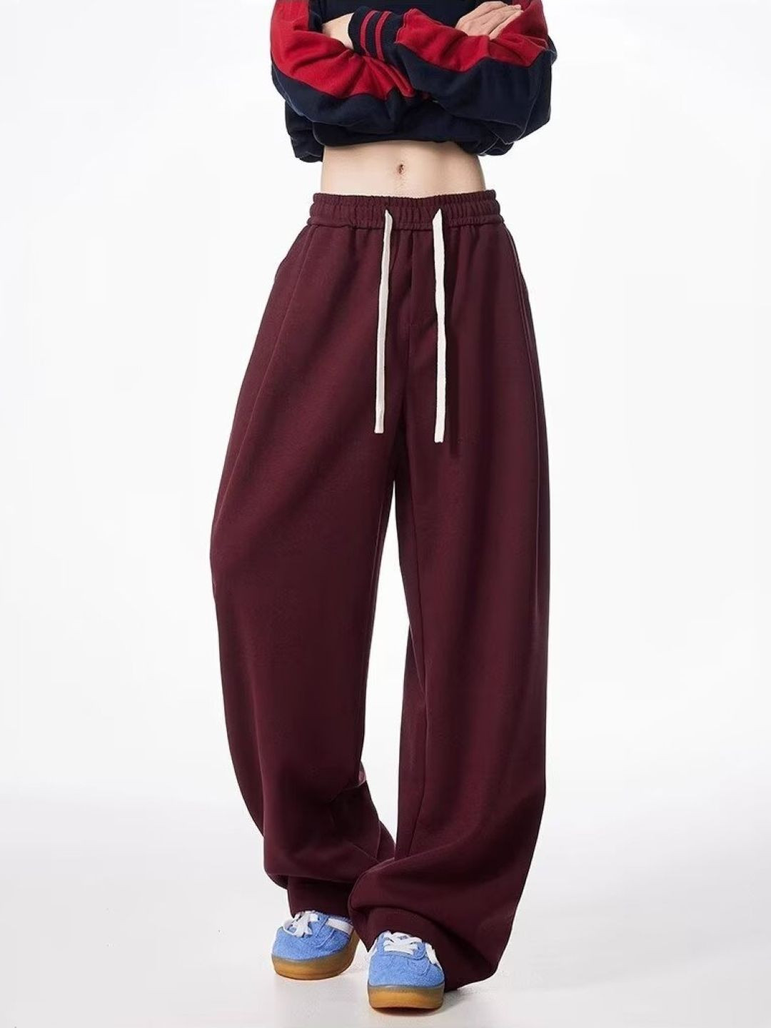 

StyleCast Women Regular Fit Mid-Rise Original Trousers, Burgundy