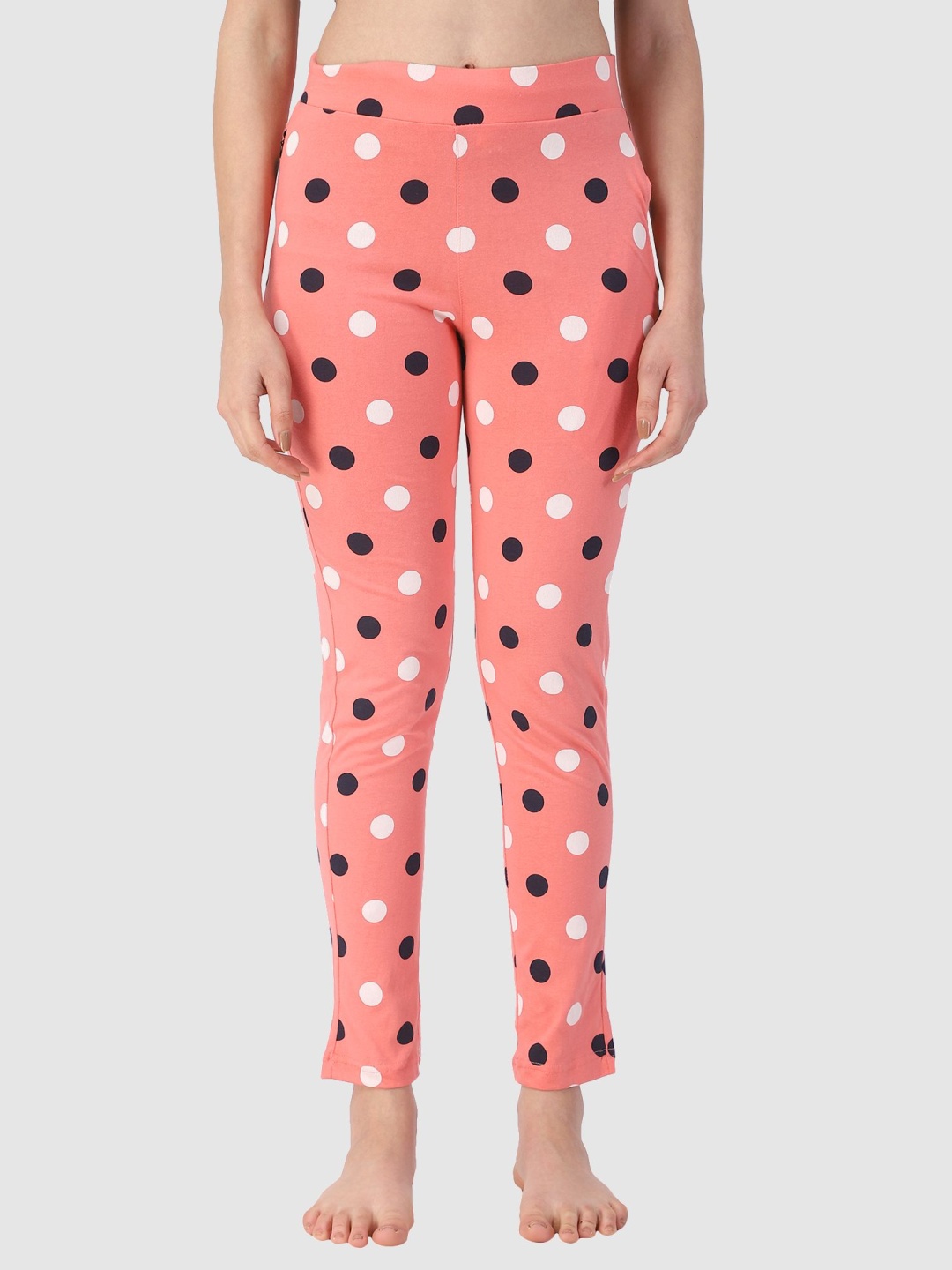 

PROTEENS Women Cotton Printed Cotton Lounge Pants, Peach