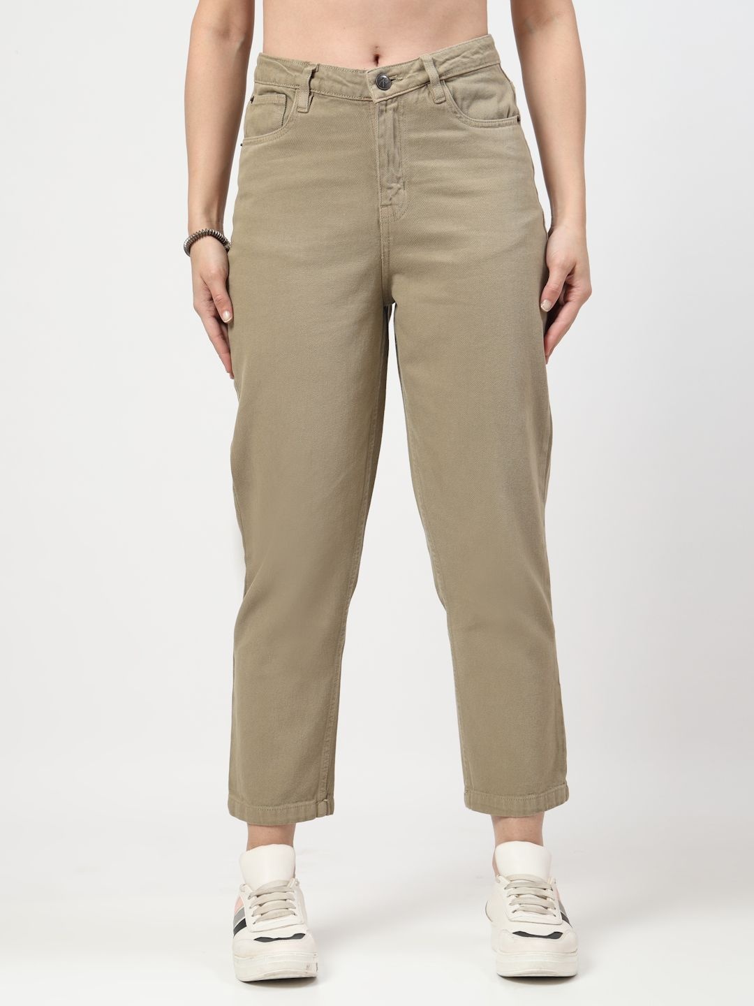 

COSMIC TRIO Women Cotton Mid-Rise Jeans, Grey