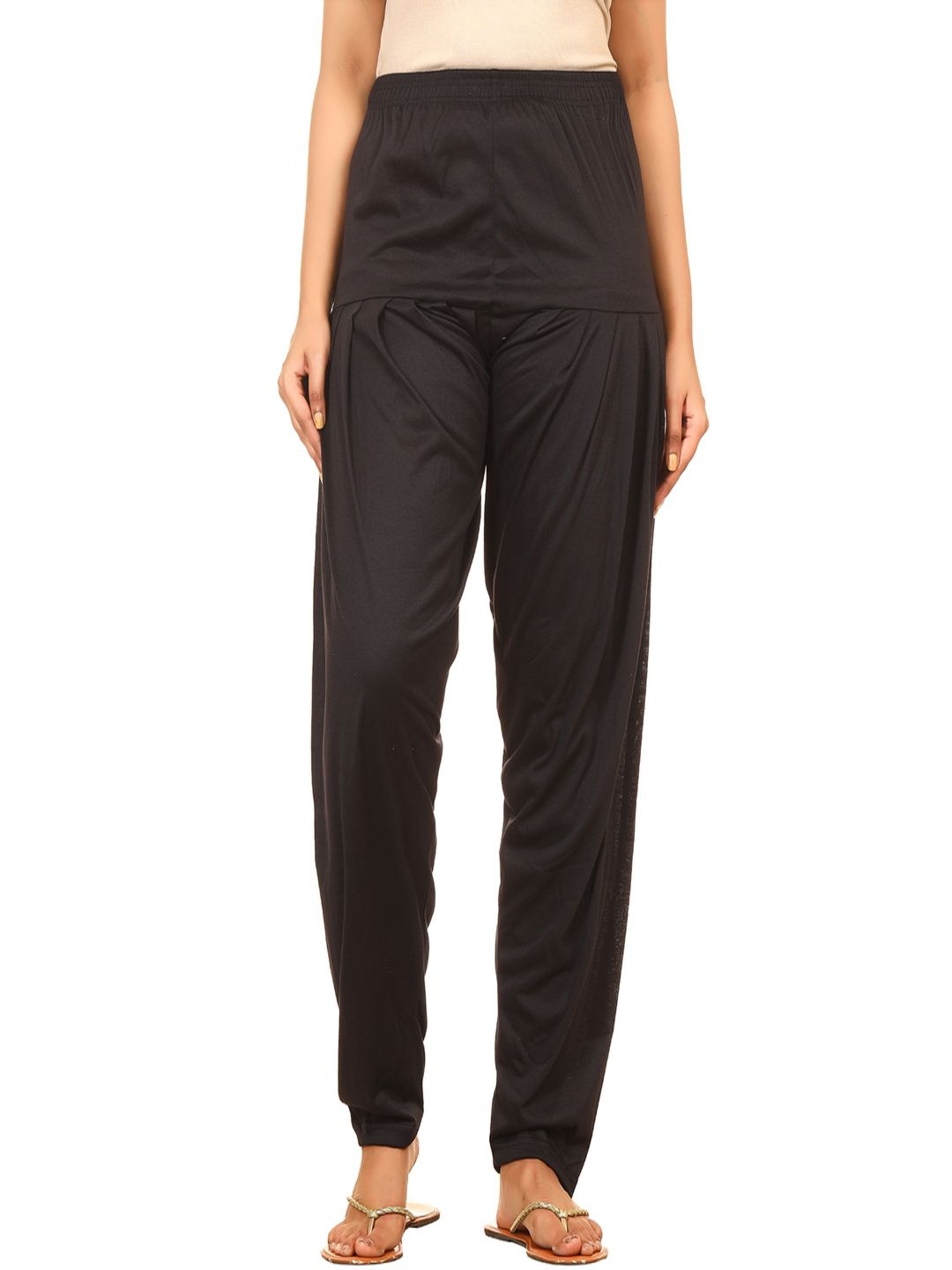 

AFRA GARMENTS Women Loose Fit High Rise Patiala, Black