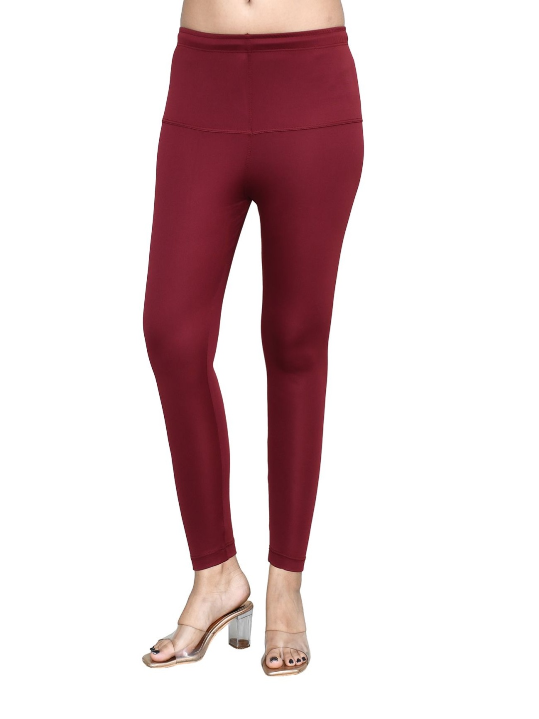 

RAPL Women Cotton Blend Breathable Ankle Length Leggings, Maroon